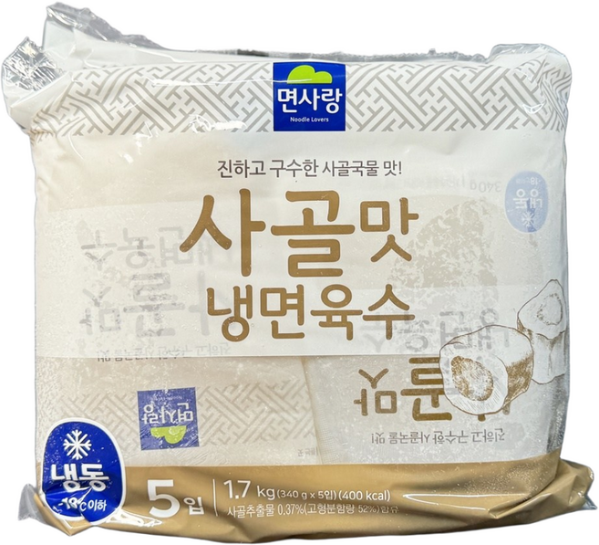 면사랑 사골맛 냉면육수 시원한 여름별미 맛있는 육수 업소용 대용량, 340g, 30개