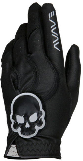 [AVAVE] 어베이브 스컬에디션 칼라 골프장갑 블랙, 색상:블랙 / 사이즈:여_왼손_21호, 1개