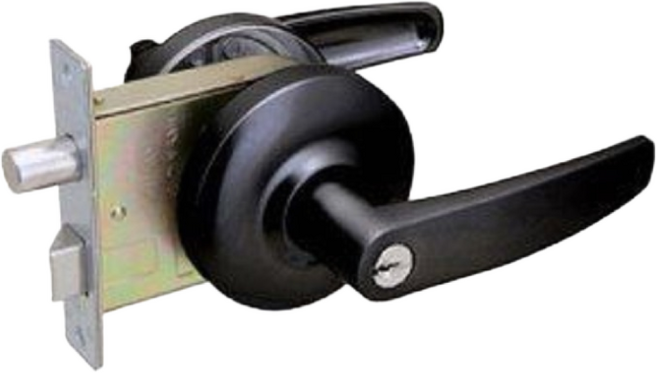 국산 현관 레버 도어락 방화인증 KS정품 강력보안 키3개, 블랙