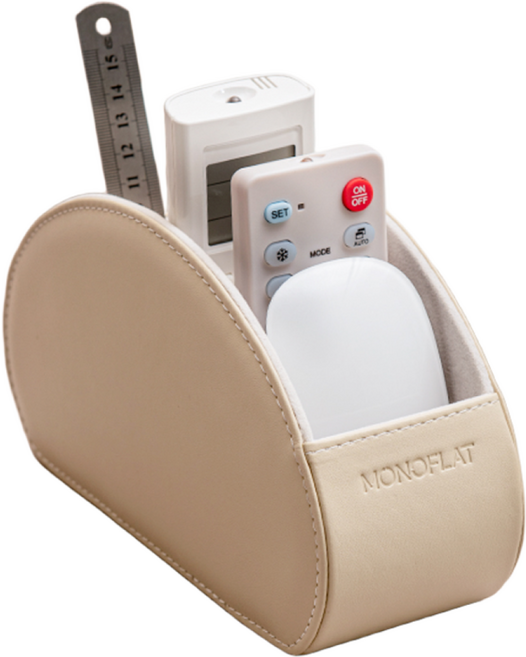 모노플랫 다용도 리모컨 정리함, 크림, 1개