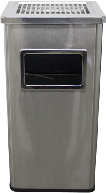 대주기획 68cm 대형사이즈 스텐 스텐드 재떨이 겸 휴지통 사각 실버색, 1개