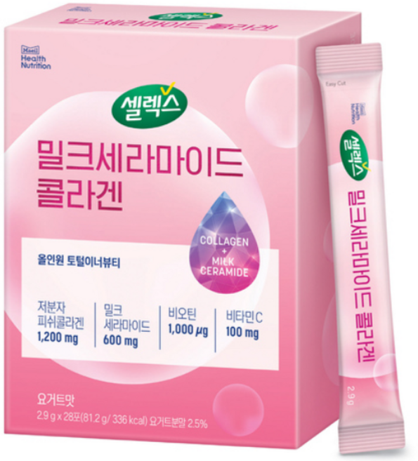 셀렉스 밀크세라마이드 콜라겐 28p, 81.2g, 1개