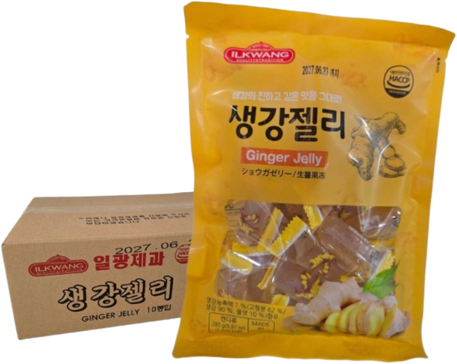 일광제과 생강젤리, 280g, 10개