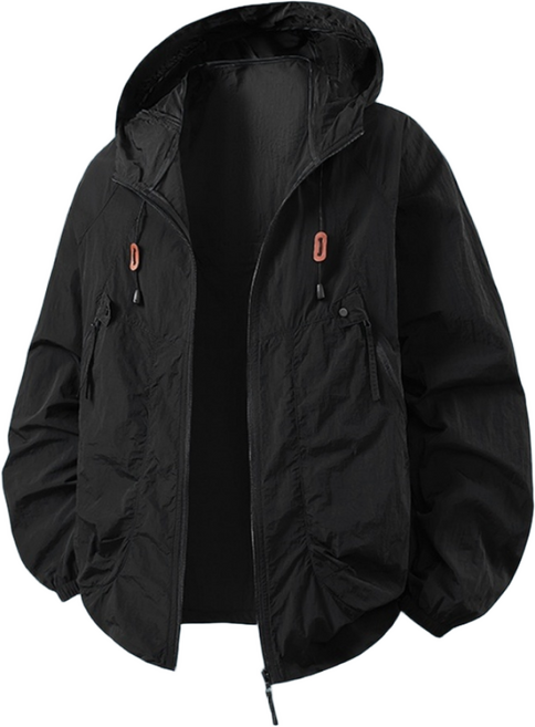 THE G&G남녀공용 후드 집업 경량 바람막이 FSD