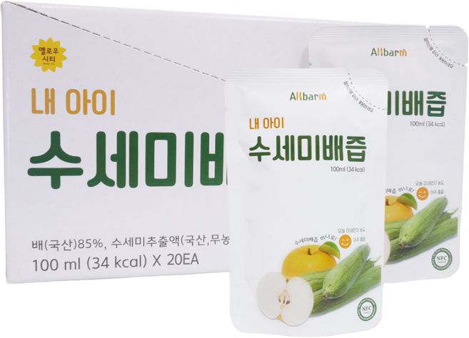 올바름 수세미배즙, 100ml, 20개