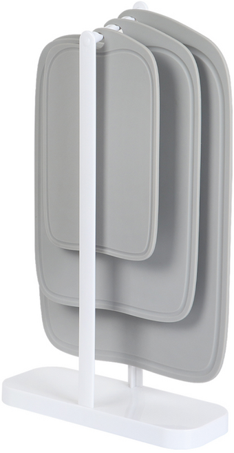 귀월미 걸이형 도마세트 위생 도마 3P TPU, 그레이 도마 3종 + 거치대, 1세트