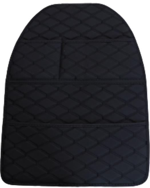 차팡 자동차 2단 포켓형 SS 퀄팅 킥매트, 블랙 + 블랙, 1개