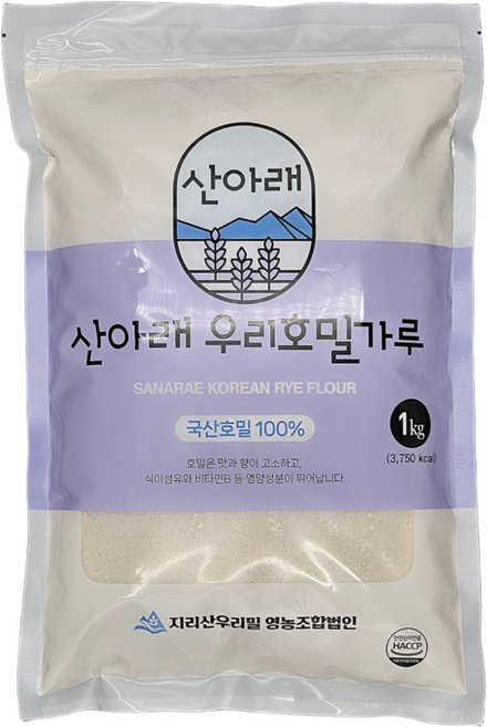 국산 호밀가루, 1kg, 1개