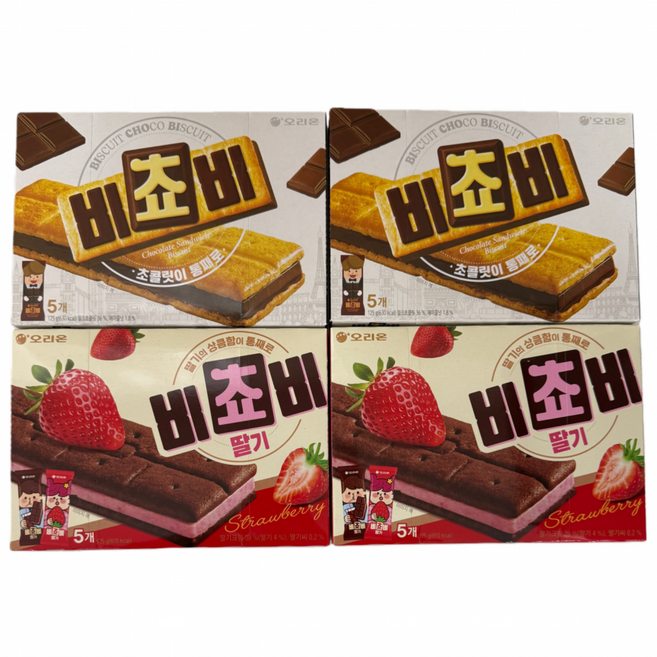 (장우)오리온 비쵸비 딸기+초코, 125g
