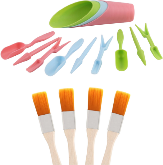 다육이야기 분갈이도구 분갈이용품 삽 다육이솔 5종세트, 1개