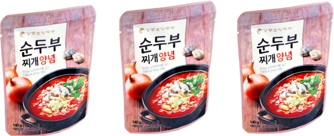 [강릉초당두부] 초당순두부 600g 순두부양념140g, 140g, 3개