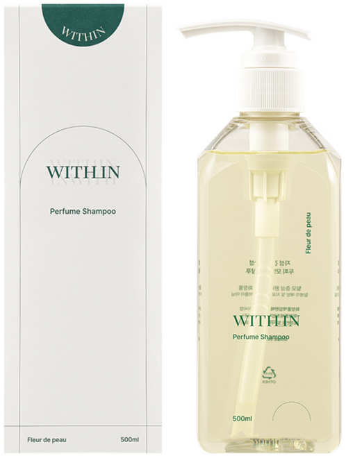 위딘 지성 건성 약산성 두피 모발 퍼퓸 샴푸 500ml, 1개