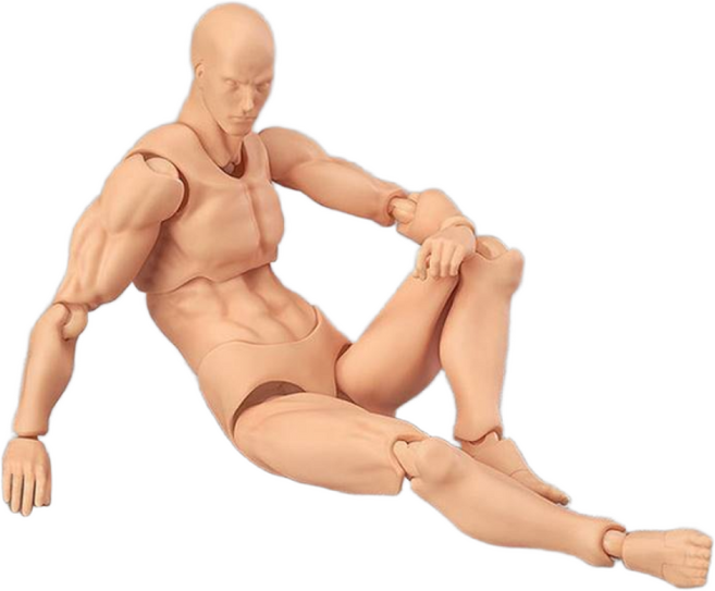 인체 모형 스케치 안형 소묘 드로잉 피규어 남자 스킨, 1개