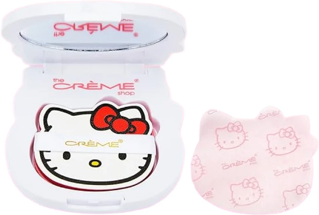 The Creme Shop 헬로 키티 매티파잉 블로팅 페이퍼 + 재사용 가능한 미러 컴팩트 (한정판) 1팩 1.0개입, 1개 - 쿠팡