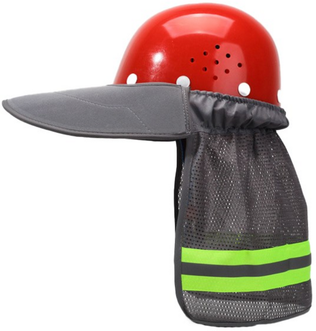 안전모 햇빛가리개 자외선차단 썬캡, 그레이, 1개