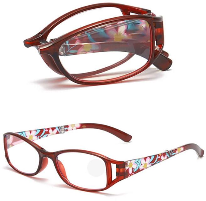 (당일배송)접이식 꽃테 휴대용 노안 안경테 어머님 선물 추천