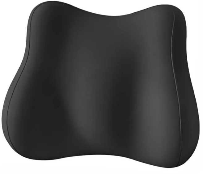 코날 메모리폼 사무실 차량용 바른자세 등받이 허리 쿠션, 블랙