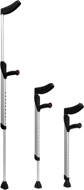 라온아띠 알루미늄 목발 KCS-116 엘보 클러치 휴대간편 보행보조, 1개, 회색-KCS-116G