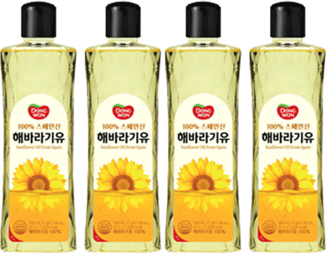 동원 해바라기유, 4개, 500ml