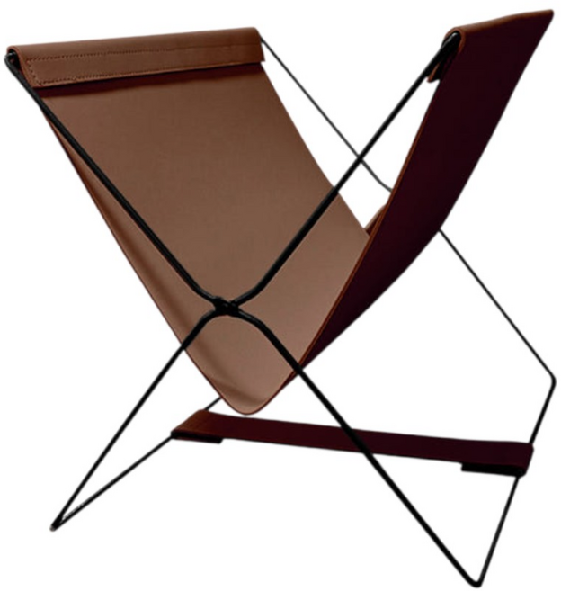 일상스캔 가방보관함 매거진랙 가방거치대, 1개, 브라운