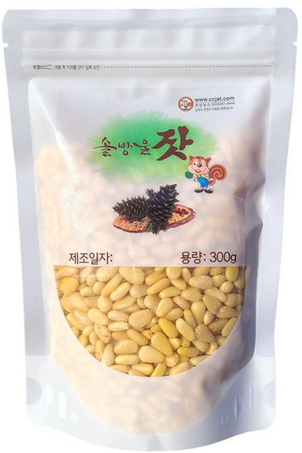 솔방울잣 백잣, 300g, 1개