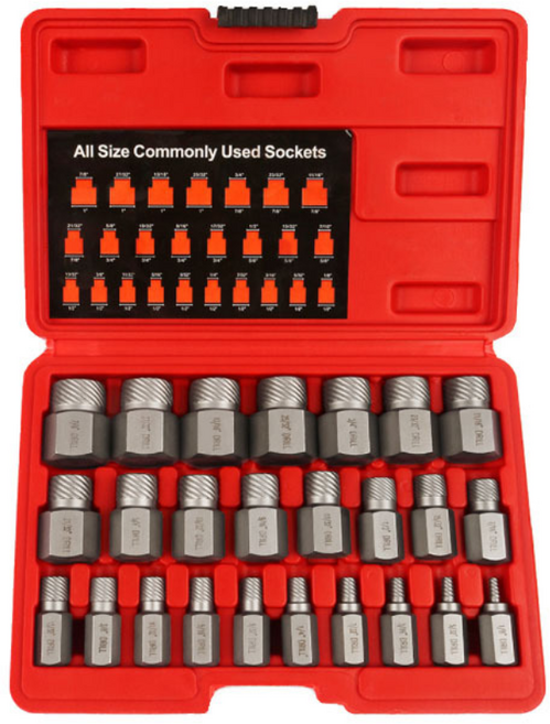 Moon 25종 나사추출기세트 볼트리무버 히다리탭 반대탭세트, 1세트