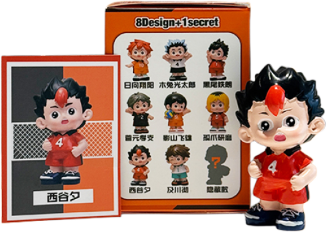 하이큐 일본 애니메이션 미개봉 피규어 랜덤깡 랜덤박스, 1개