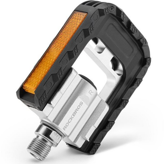 락브로스 알루미늄 자전거 접이식 페달 CNC 경량 실내외 보관 용이 37210005, 1세트, 블랙