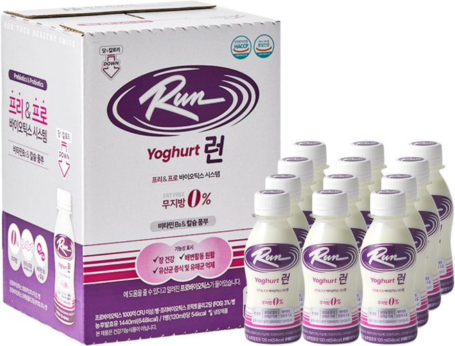 신앙촌 본사직영 런 농후발효유, 120ml, 12개