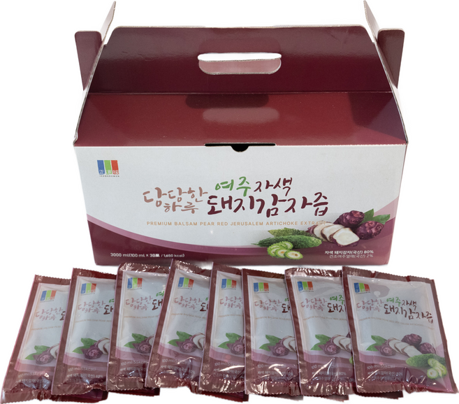 [정도원팜]무공해 자색돼지감자 국내산 여주 자색돼지감자진액 100ml *30포, 3L, 1개