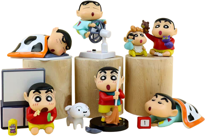 6종 짱구의 일상 피규어 세트 인테리어 소품, 1세트