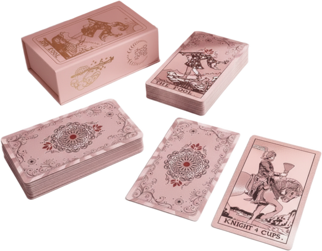 iKlim 핑크타로카드 한글설명서 카드보관파우치 유니버셜웨이트 타로카드, 1개