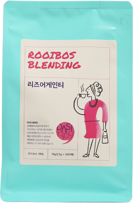 [다시1369] 리즈어게인티 30티백 II 임산부차 루이보스와 히비스커스 블렌딩 허브티, 30개입, 75g