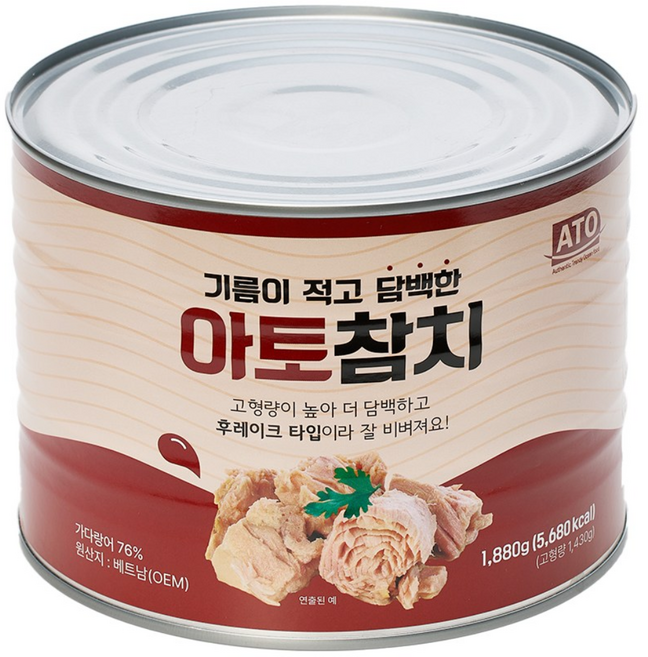 [더 부드러운 후레이크타입] 참치 대용량 가다랑어 76%, 1개, 1.88kg