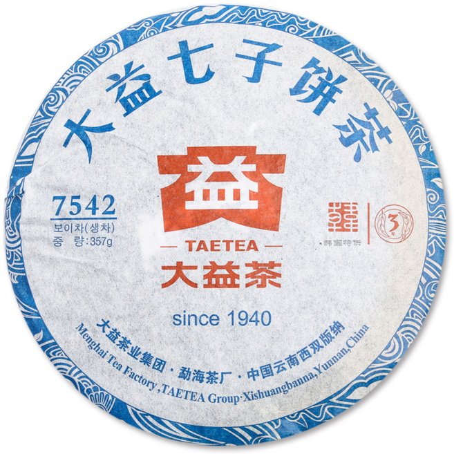 대익차 보이생차 7542 301/3년, 357g, 1개