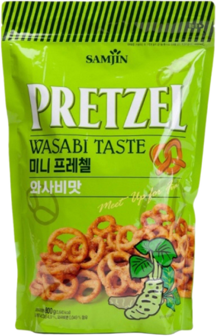 삼진 미니 프레첼 와사비맛, 800g, 2개