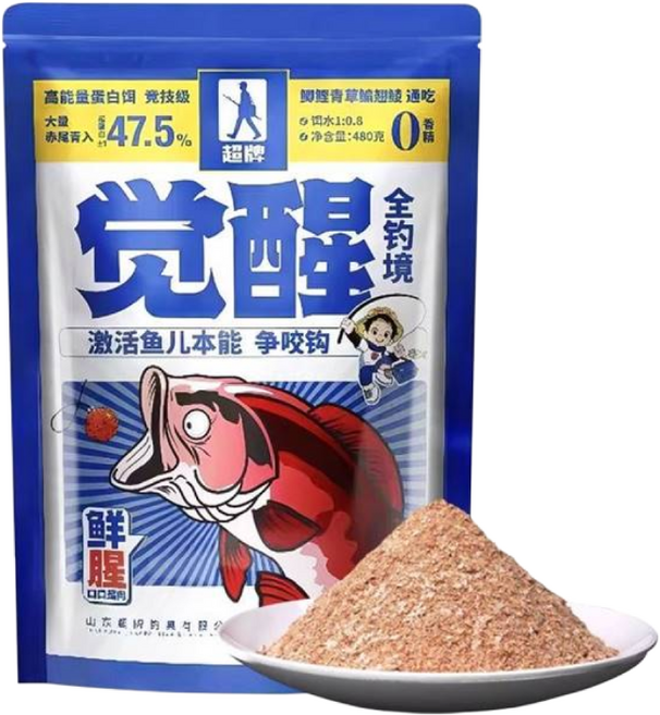 용왕낚시 고단백 종합어분 각성 적미청 다량함유 중국떡밥, 1개, 480g