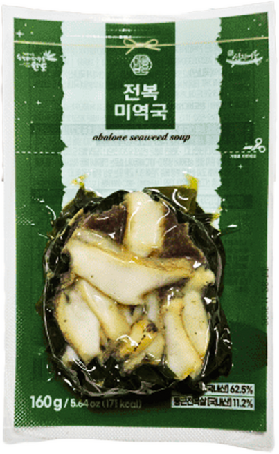 신지어부가 완도 전복 미역국 160g, 3개