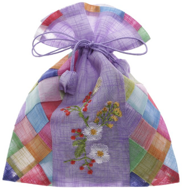 율아시아 모시 자수 복주머니 선물주머니 답례품포장, 랜덤발송