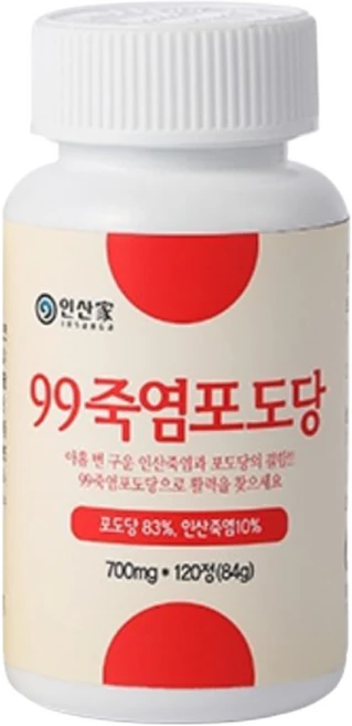 인산가 99죽염포도당 700mg X 120정(84g)/한국산/무료배송, 84g, 1개 - 쿠팡