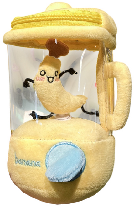 리빙릿 돌아가는 과일 믹서기 인형 회전 키링 인싸 친구 웃긴 생일선물, 바나나, 1개