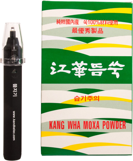 뜸지기 충전식 뜸점화장치(아답터 포함) +강화뜸쑥, 1개