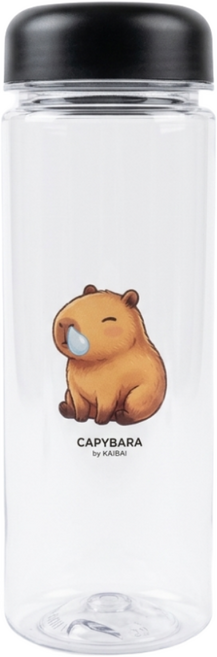 KAIBAI 국산 트라이탄 카피바라 보틀, 1개, 500ml, 컬러물병 블랙뚜껑