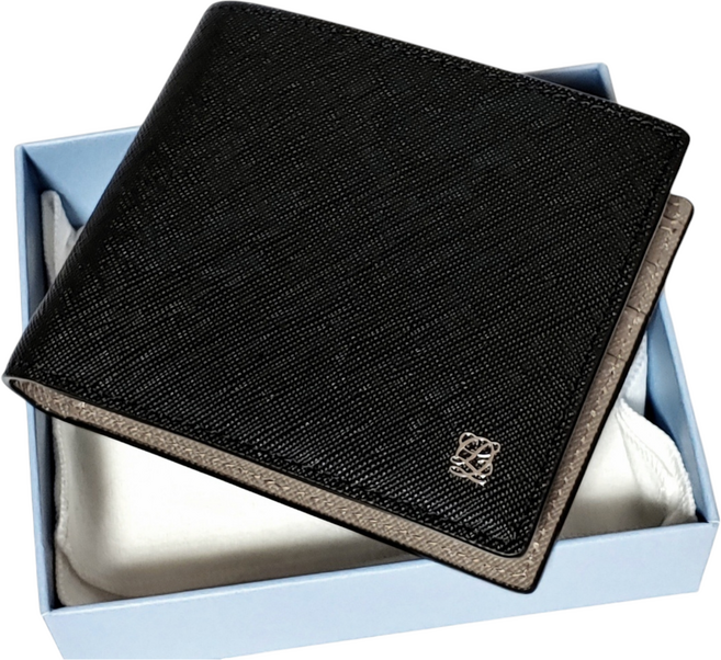 [선물포장/쇼핑백제공] 루이까또즈 사피아노 투톤 블랙 고급 남성반지갑