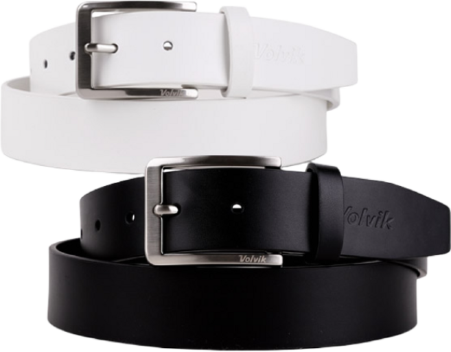 [VOLVIK] 볼빅 사틴비조 프리미엄 남성용 골프벨트, 화이트, 1개