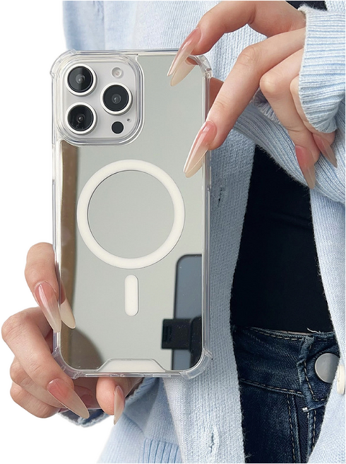 미클링 에어 미러 맥세이프 투명 거울 휴대폰 케이스