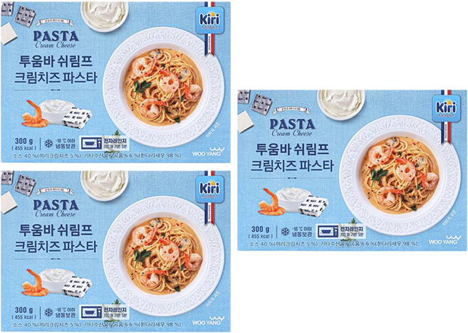 끼리 투움바 쉬림프 크림치즈 파스타, 300g, 3개