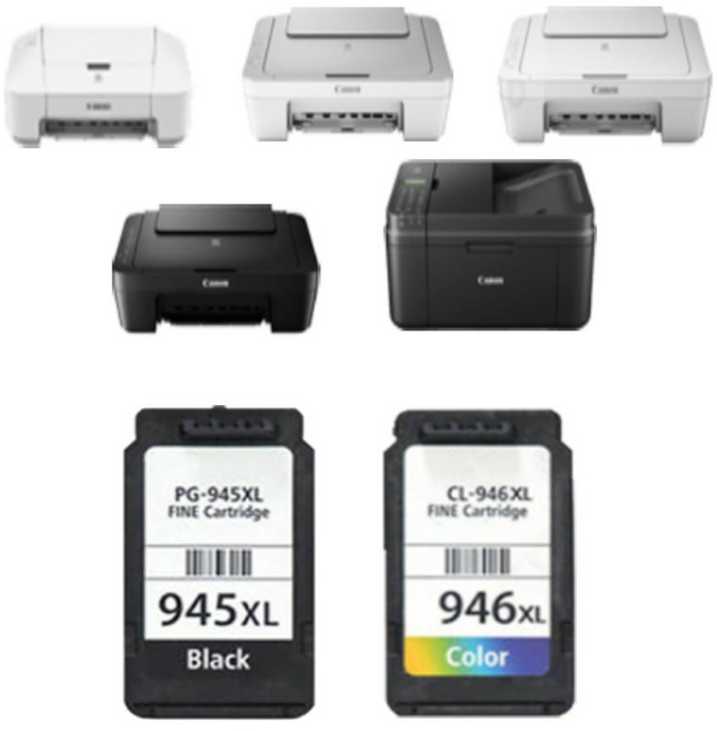 캐논 MG 3090 잉크 블랙 컬러 호환 PG-945XL CL-946XL 프린터 PIXMA 2490 2590 2990 MX 499, 1개, 컬러색 대용량 CL946XL