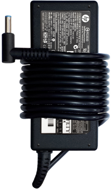 HP 정품 19.5V 3.33A 65W 외경 4.5mm 블루팁 어댑터 HP ENVY 14-1260es / 215 G1 / 240 G2 충전기, 어댑터+케이블, 1개