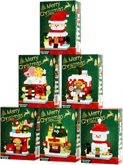 크리스마스 빌딩시리즈 6종 블럭세트, 1개